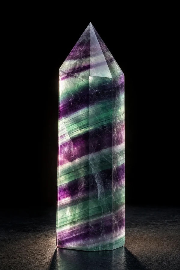 Natural crystal tower and generator point for sale — Dragonflies and Lilies live show on Whatnot