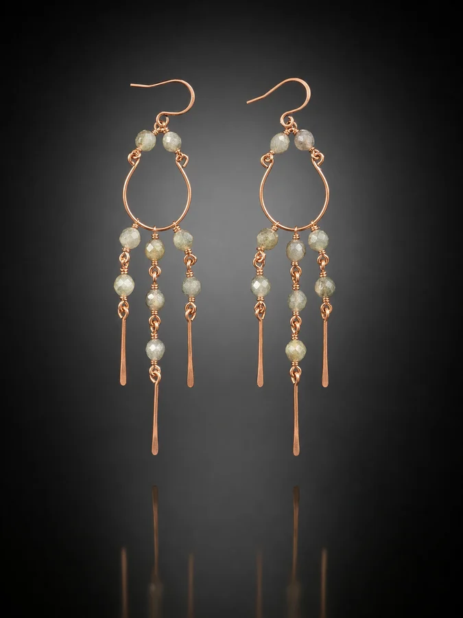 Faceted Labradorite Earrings