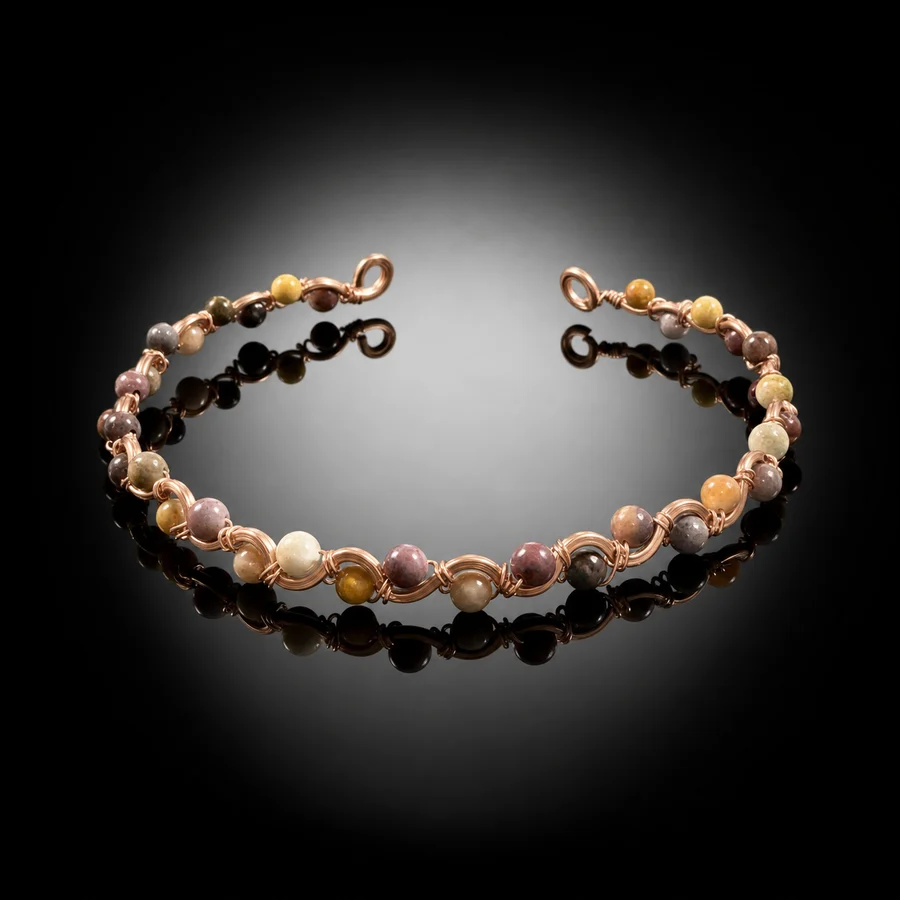 Handcrafted Mookaite Copper Bracelet